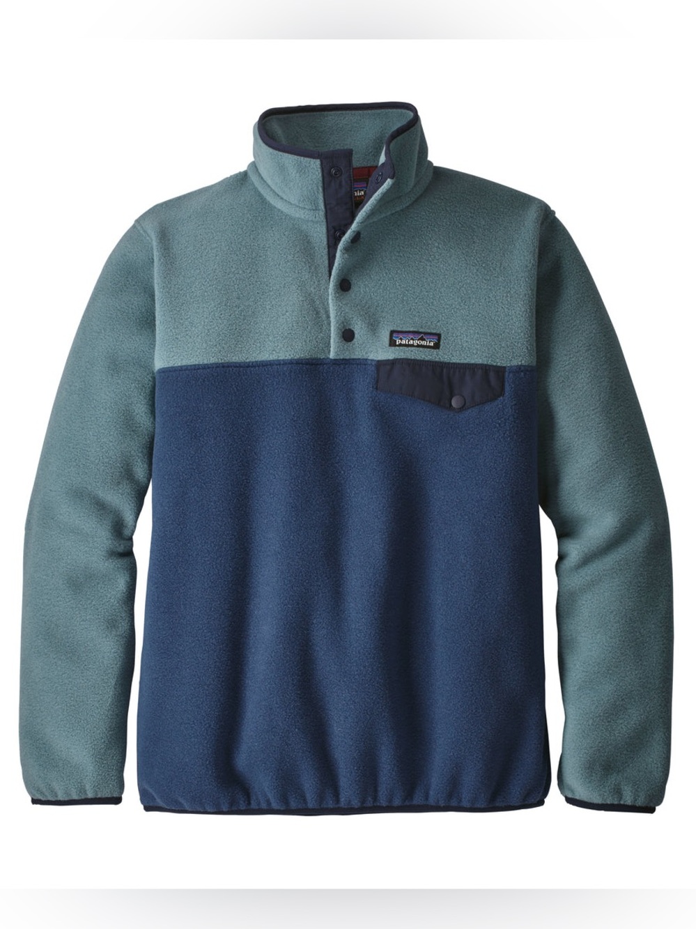 Patagonia Synchilla Lightweight Snap-T Pullover Men’s Size XS Two Tone Blue